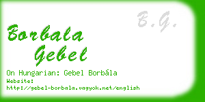 borbala gebel business card